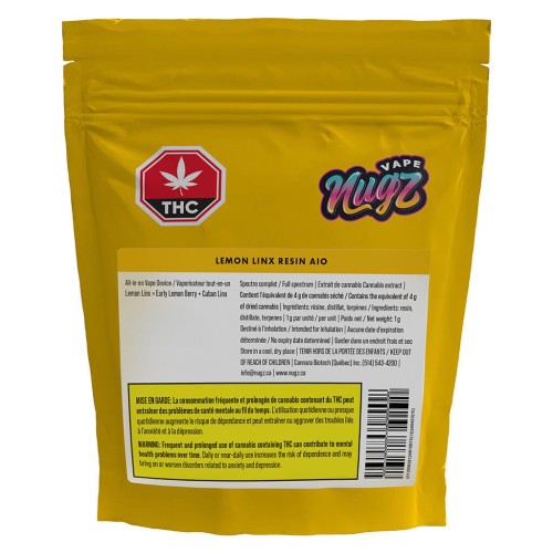Nugz Vape - Lemon Linx Resin AIO