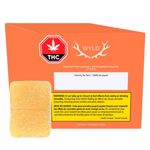 Wyld - Real Fruit Peach Hybrid Gummies 3:1 CBD:THC (Multi-pack of 10)
