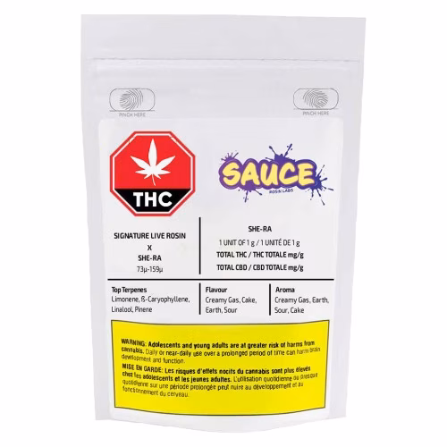 Sauce Rosin Labs - Signature Live Rosin She-Ra 73μ-159μ (Frosted Fruit Cake)