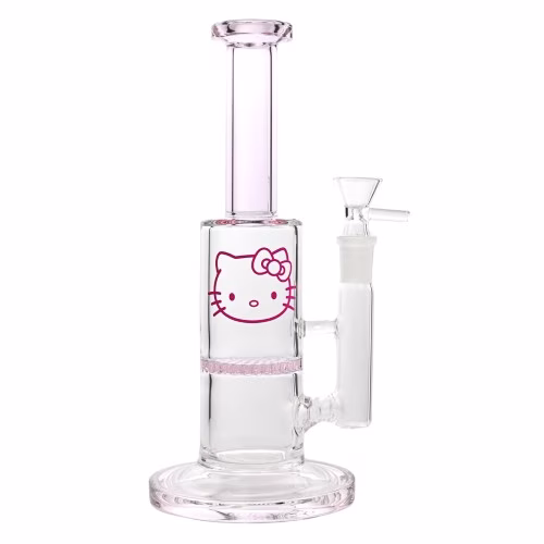 9" Soft Pink Kitty Bong / Rig
