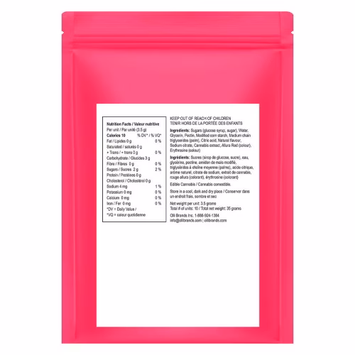 Olli O's - 100 CBG 100 THC Multipack Sour Watermelon (Multi-pack of 10)