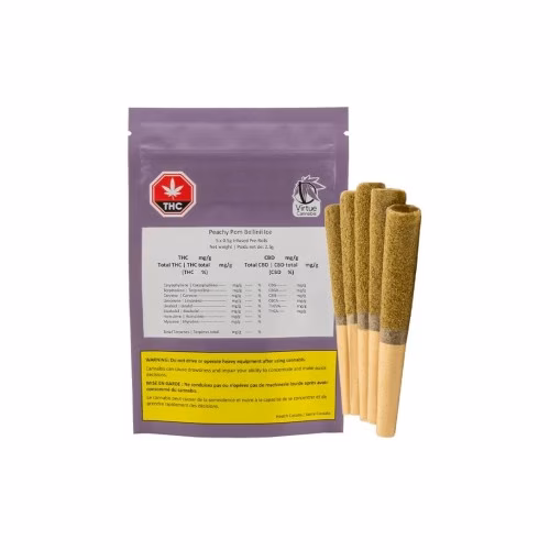 Virtue Cannabis - Peachy Pom Bellinii  Infused Pre-Rolls