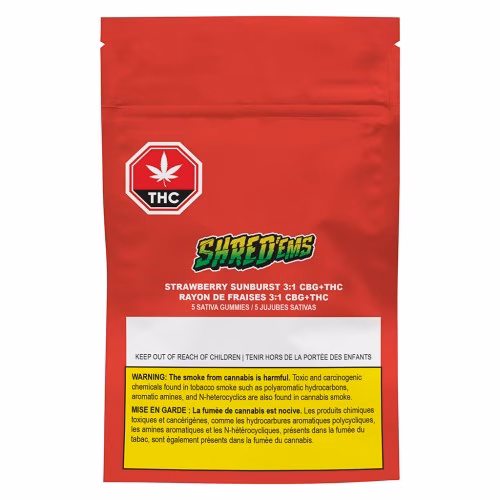 SHRED'EMS - Strawberry Sunburst 3:1 CBG:THC Soft Chews