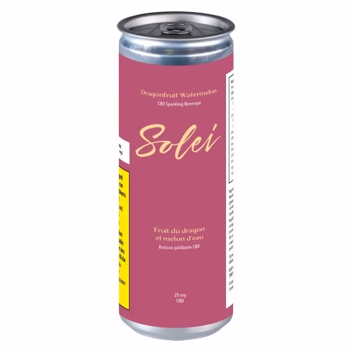 Solei - Dragonfruit Watermelon CBD Sparkling Beverage