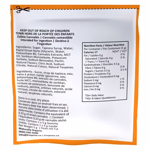 Emprise Rapid - Orange 10 THC Sativa Gummy