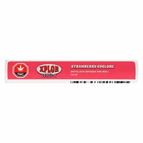 XPLOR Level X - Strawberry Cyclone Distillate Infused Pre-roll