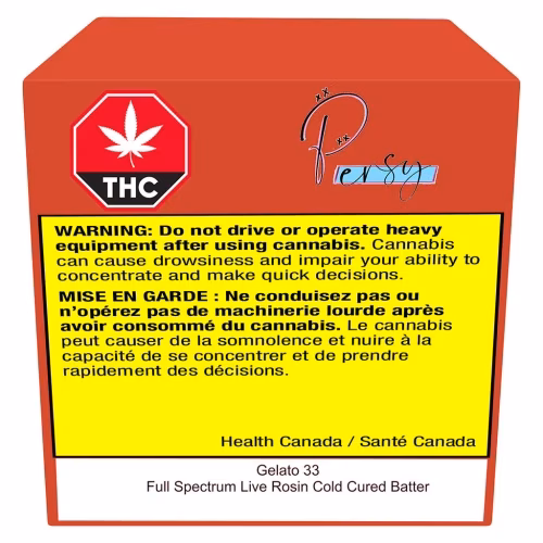 Persy - Gelato 33 Full Spectrum Cold Cured Live Rosin Batter Rosin