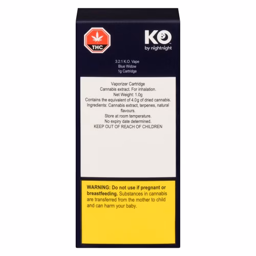 K.O. by NightNight - 3:2:1 K.O. Vape - Blue Widow 510 Thread Cartridge