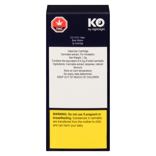 K.O. by NightNight - 3:2:1 K.O. Vape - Blue Widow 510 Thread Cartridge