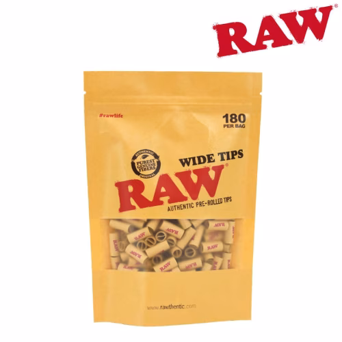 RAW WIDE TIPS QTY 180