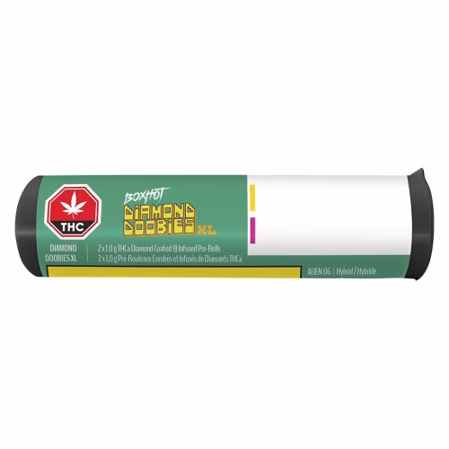 BOXHOT - Alien OG + Peach OG THCa Coated Infused Pre-Roll - Hybrid - 2x1g