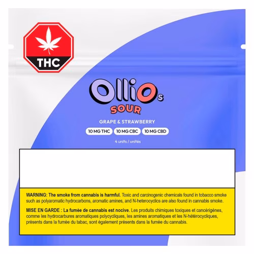 Olli O's - Sour Grape & Strawberry THC/CBC/CBD