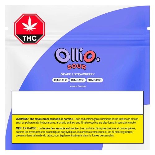 Olli O's - Sour Grape & Strawberry THC/CBC/CBD