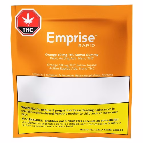 Emprise Rapid - Orange 10 THC Sativa Gummy