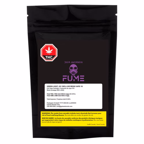 FUME by Dom Jackson - Green Light Go 100 Percent Live Resin Vape