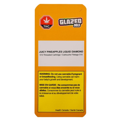 BOLD GLAZED - Juicy Pineapple Liquid Diamond 510 Thread Cartridge