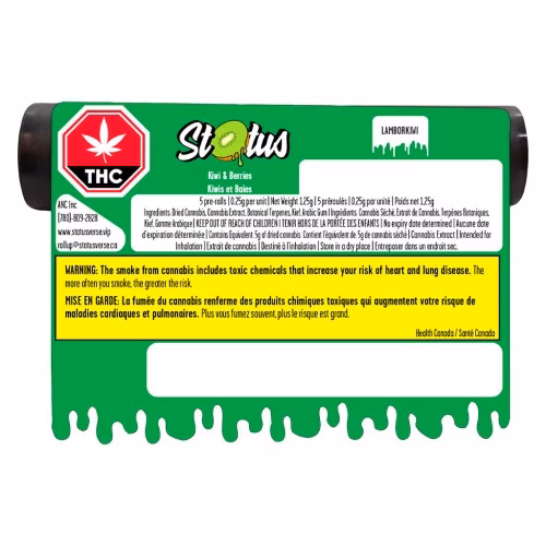 Status - Lamborkiwi Liquid Diamond Infused Kief Coated Pre-Rolls