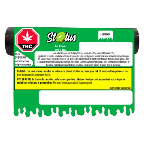 Status - Lamborkiwi Liquid Diamond Infused Kief Coated Pre-Rolls