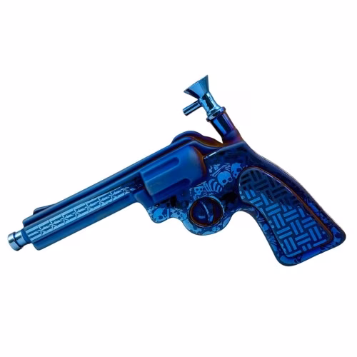 10" Hand Gun Bong Purple Peacemaker