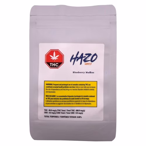 Hazo - Full Spectrum CBD Blueberry Muffins 510 Thread Cartridge