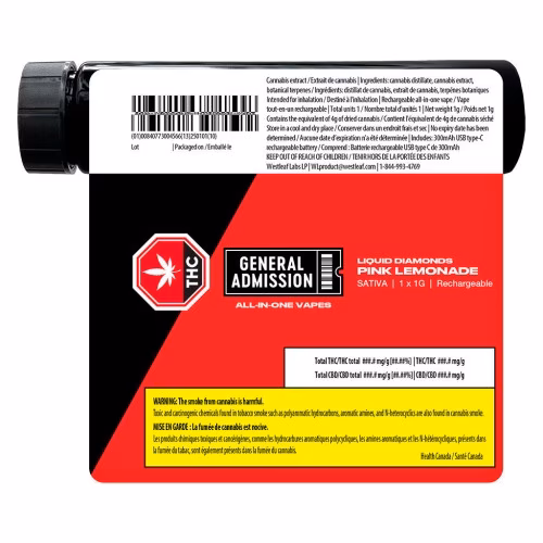 General Admission - Pink Lemonade Liquid Diamond Disposable Vape