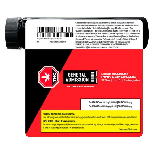 General Admission - Pink Lemonade Liquid Diamond Disposable Vape