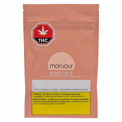 Monjour Soft Chews - Mellow Melon CBD:CBG Gummies
