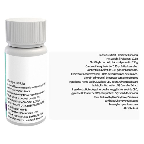 Wildflower - Sweet Dreams CBD + CBN + THC Softgels