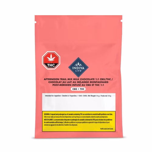 Indiva Life - Afternoon Trail Mix Milk Chocolate 1:1 CBG/THC