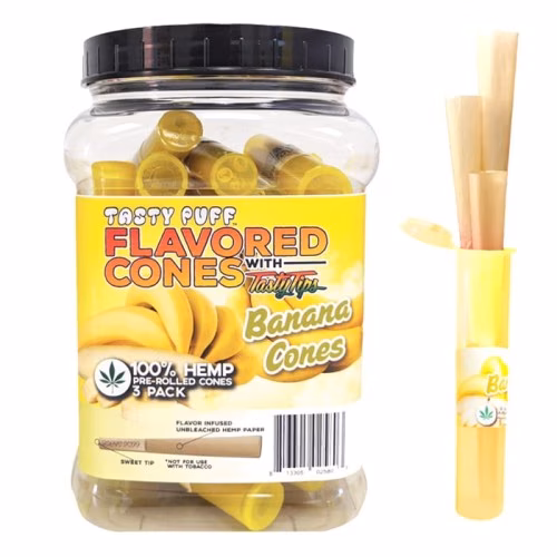 TASTY PUFFS FLAVORED 3 CONES BANANA