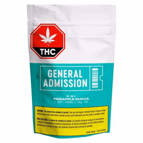 General Admission - Pineapple Guava THC & CBD Soft Chews (1:1)