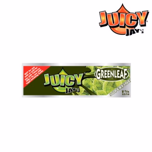 Juicy Jay Super Fine 1 1/4 Green Leaf Rolling Papers