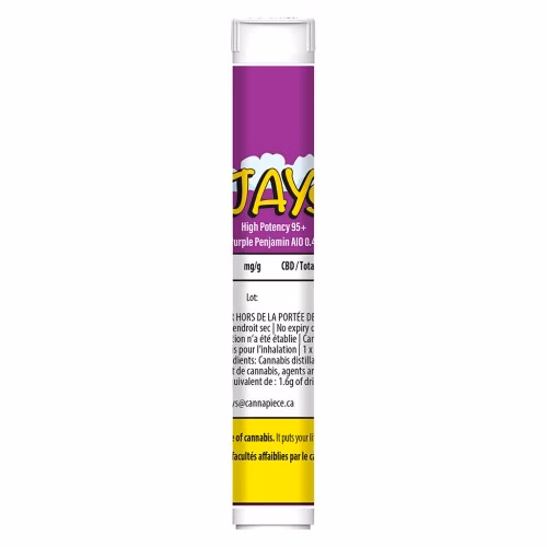 Jays - High Potency 95+ Purple Penjamin AIO Disposable Vape