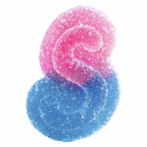SOURZ by Spinach - Fully Blasted Blue Raspberry Watermelon Gummies (Multi-pack of 5)