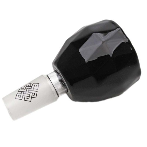 GLASS BOWL KARMA 14MM ROUND DIAMOND BLACK