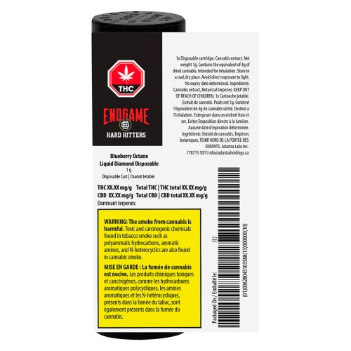 Endgame - Hard Hitters Blueberry Octane Liquid Diamond Disposable
