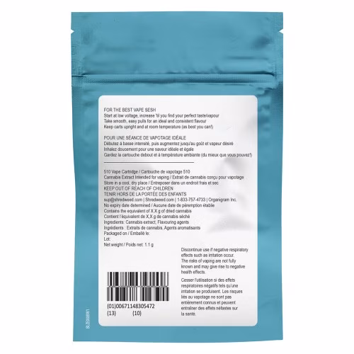 SHRED - Tiger Blood 510 Vape Cartridge