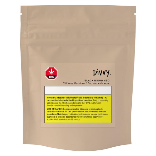Divvy - Black Widow CBD 510 Thread Cartridge