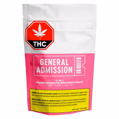 General Admission - Pomegranate Dragon Fruit THC & CBN Soft Chews (2:1)