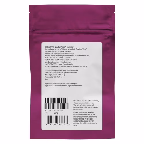 SHRED X - Grapple Juice 510 Thread Cartridge
