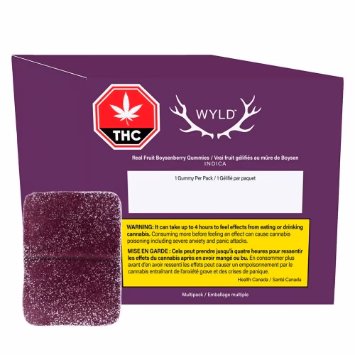 Real Fruit Boysenberry Indica Gummies 2:1:1 CBD:CBN:THC (Multi-pack of 10)