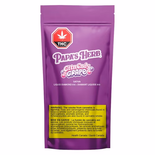 Papa's Herb - CttnCndy Grape 95+Liquid Diamond 510 Thread Cartridge