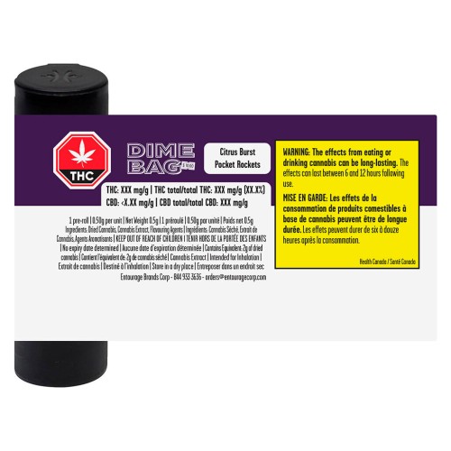 Dime Bag - Citrus Burst Pocket Rockets Infused Pre-roll