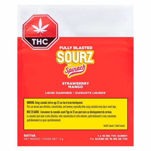 SOURZ by Spinach - Fully Blasted Strawberry Mango Gummy