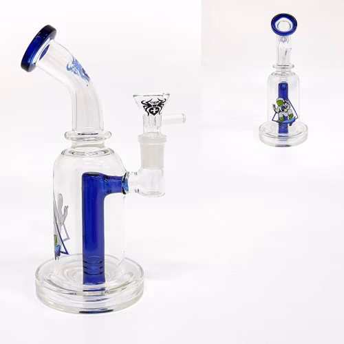 XTREME GLASS BUBBLER W/ BANGER & BOWL DARK BLUE