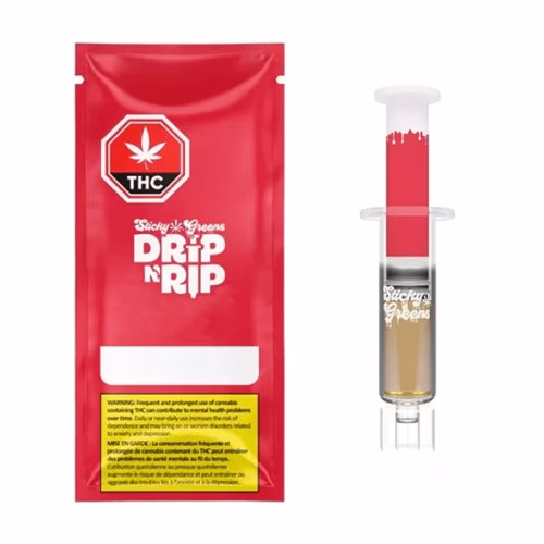Sticky Greens - Drip N Rip Red Razzleberry Liquid Diamonds Distillate Syringe
