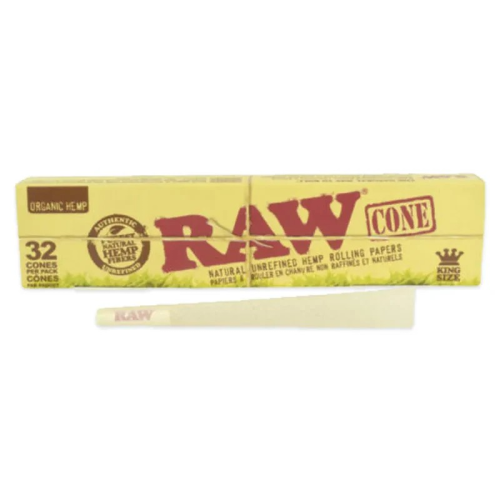 RAW ORGANIC - PRE-ROLLED CONES KINGSIZE , PACK/32