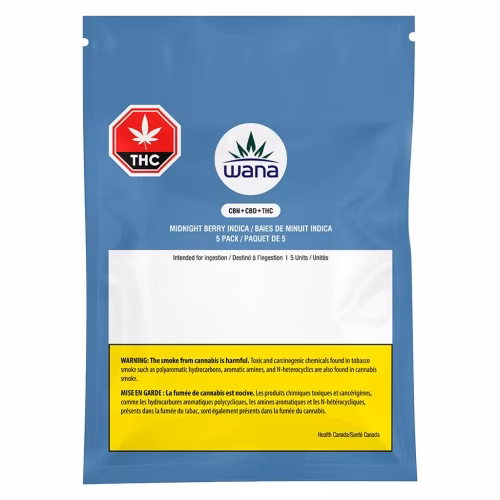 Wana - Midnight Berry Indica CBN/CBD/THC 5:10:2 Soft Chews