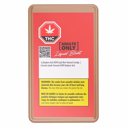 Adults Only - Raspberry Kush NSFW Liquid Blunt Diamond 510 Thread Cartridge