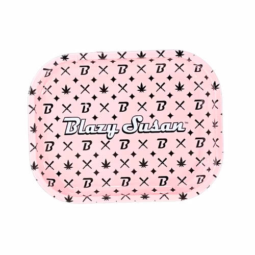 Blazy Susan Step & Repeat Metal Rolling Tray - Small